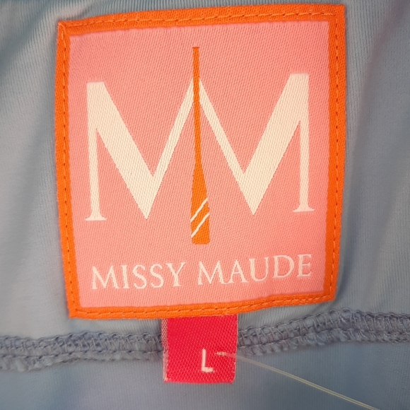 Missy Maude ruffled V-Neck shirt blue with… - Picture 7 of 7